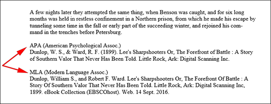 EBSCO eBooks text pasted with citations appearing