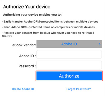 Authorising device for EBSCO eBooks