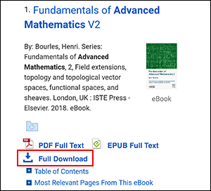 EBSCO eBook Full Download icon on Android device