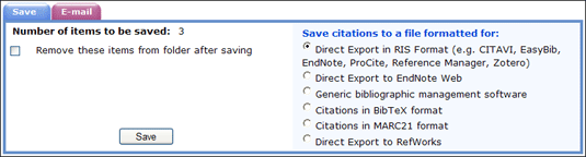 Export List into a Bibliographic Format