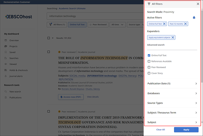 ¿Puedo usar EBSCOadmin para controlar los limitadores que aparecen en ...