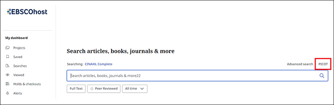 Pico search link below search box