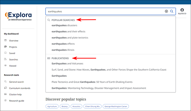 Science Reference Source - recherche simple