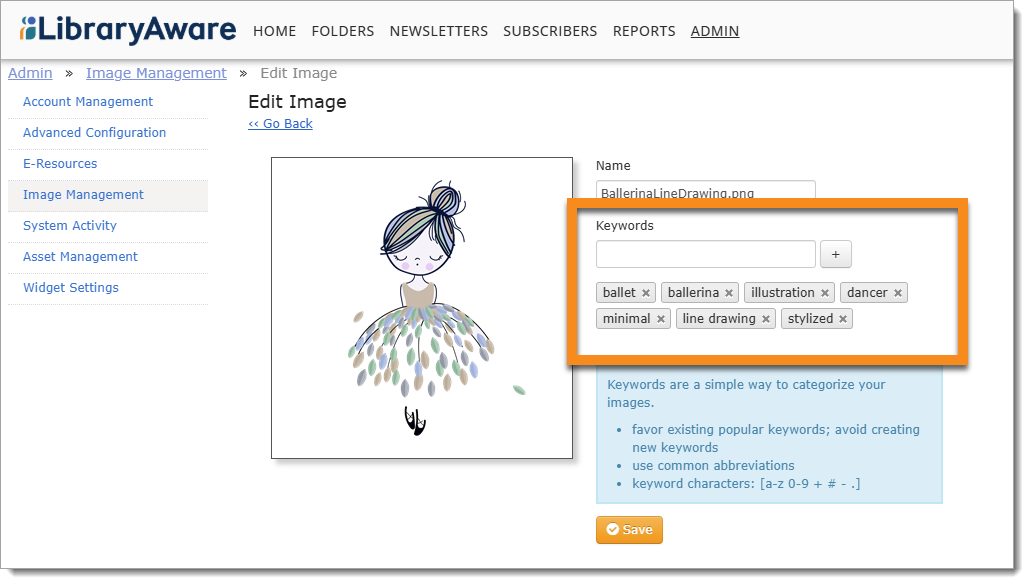 LibraryAware - I want to add or edit images