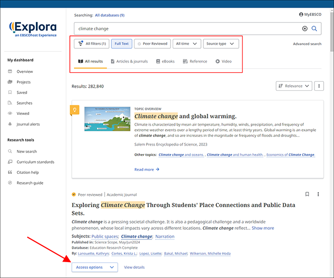 Explora - Basic Search