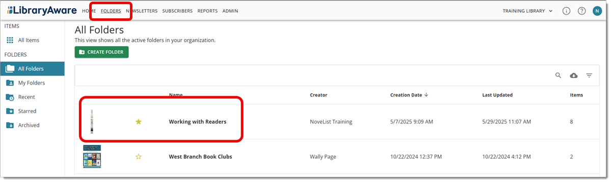 LibraryAware - I want to create a print item