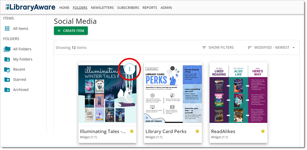 LibraryAware – I want to post to social media