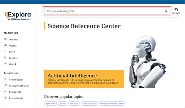 Science Reference Source - Basic Search