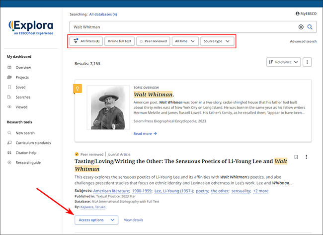 Literary Reference Source / Plus - Basic Search