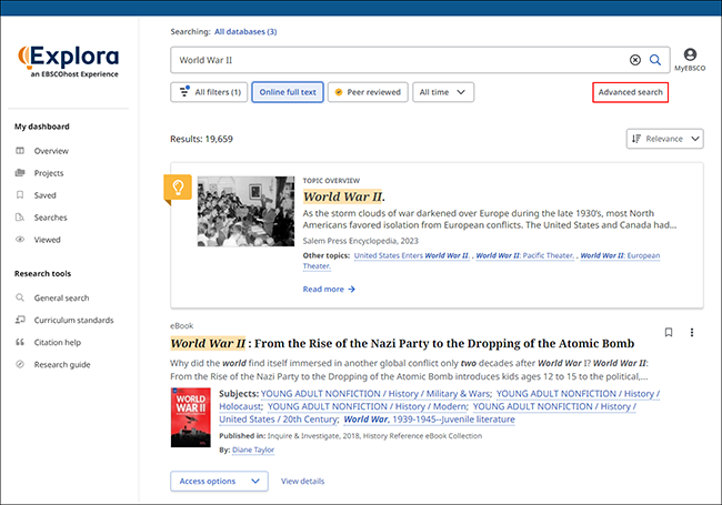 History Reference Source - Advanced Search