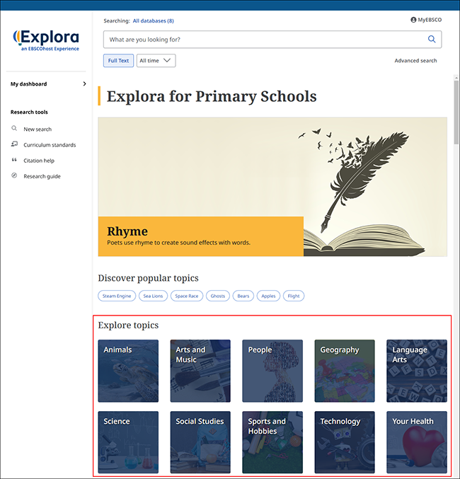 Explora - Browsing by Category