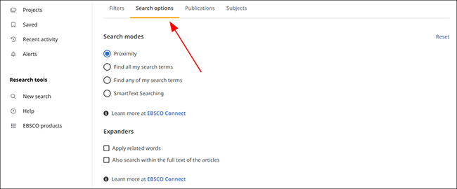 Business Searching Interface - Advanced Search