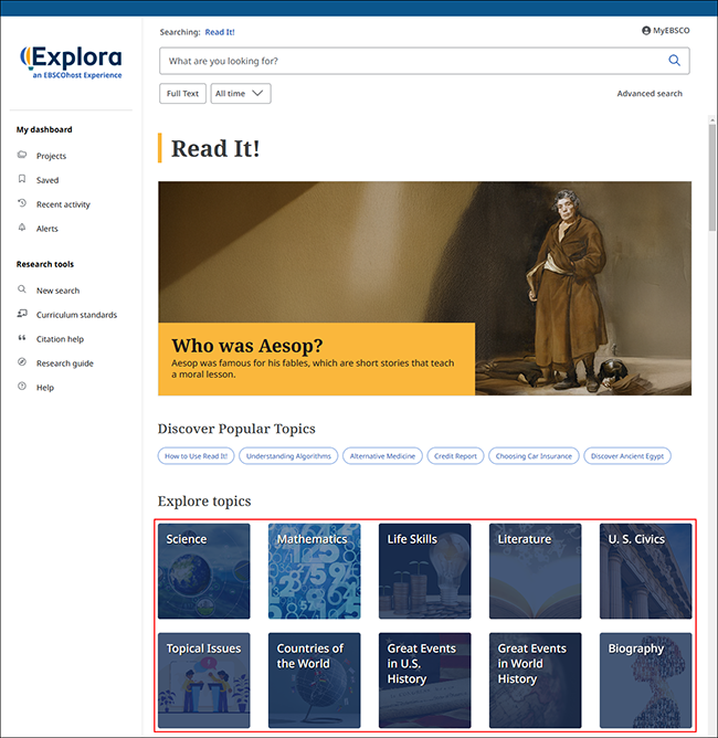 Read It! Browsing by Topic