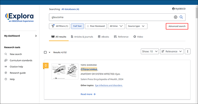 Consumer Health Complete - Advanced Search