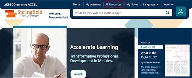 EBSCOlearning Accel - Browsing Book Summaries