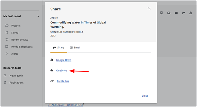 How to Use OneDrive with EBSCO Interfaces