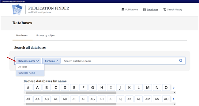 Publication Finder - Searching Databases