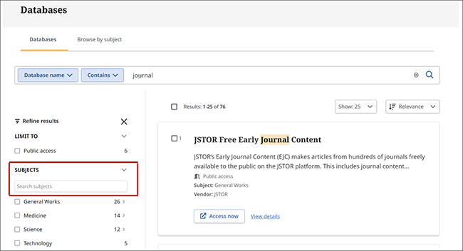 Publication Finder - Searching Databases