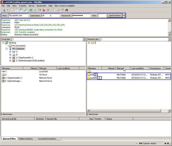 Getting started with an FTP Client for Custom Catalogs and ...