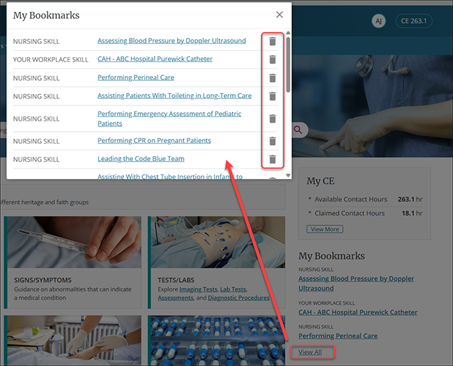 Sharing, Printing and Bookmarking Content in Dynamic Health