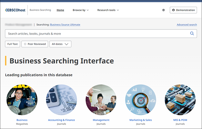 Business Searching Interface - Basic Search