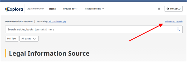 Legal Information Source - Advanced Searching