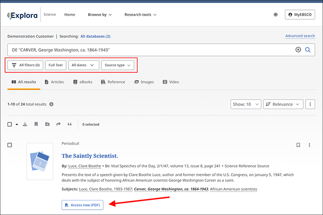 Science Reference Source - Browsing by Topic