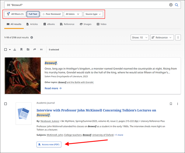 Literary Reference Source / Plus / Ultimate - Browsing By Topic