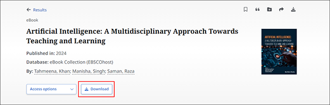 screenshot of ebook detailed page